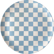 Load image into Gallery viewer, Bamboo Dinner Plate - Blue Check