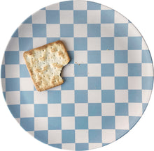 Load image into Gallery viewer, Bamboo Dinner Plate - Blue Check