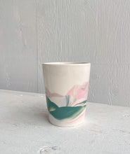 Load image into Gallery viewer, Teal and Pink Tumbler/Travel Cup
