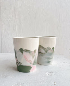 Olive and Pink Tumbler/Travel Cup