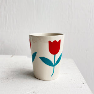 Red Tulips Tumbler/Travel Cup - Ready to Ship