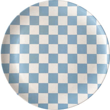 Load image into Gallery viewer, Bamboo Dinner Plate - Blue Check
