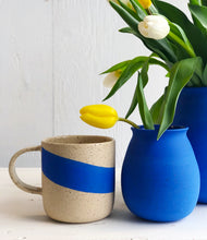 Load image into Gallery viewer, Blue, Peach &amp; Salmon Wave Mugs - Holiday Pre-Order
